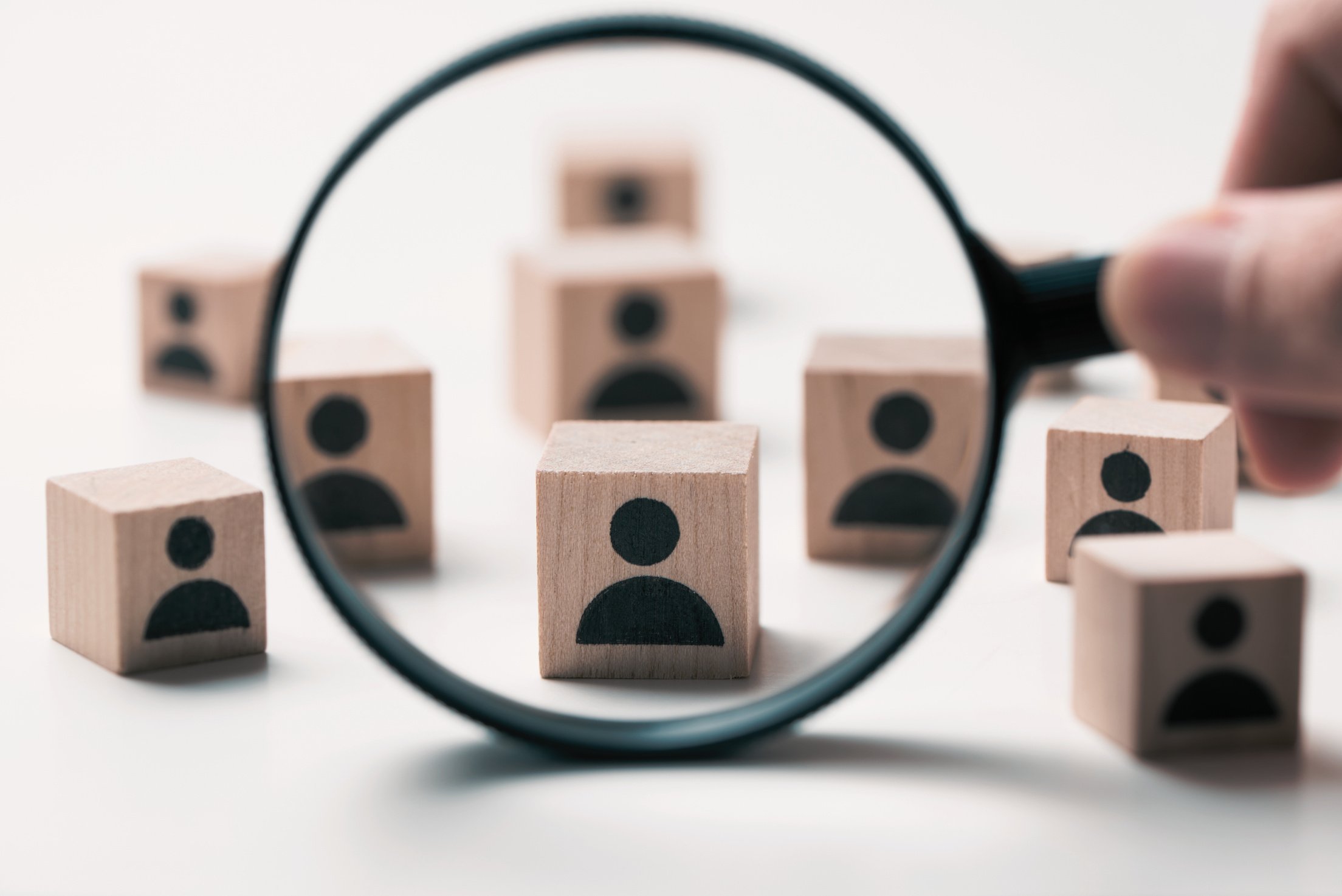 Recruitment concept searching for employee